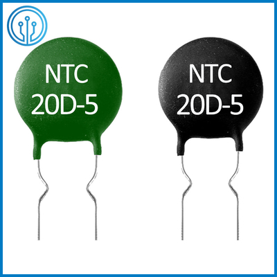 Αρνητική θερμική αντίσταση 20D-5 20 ωμ 20% 5mm 0.6A THT συντελεστή θερμοκρασίας NTC ακτινωτό